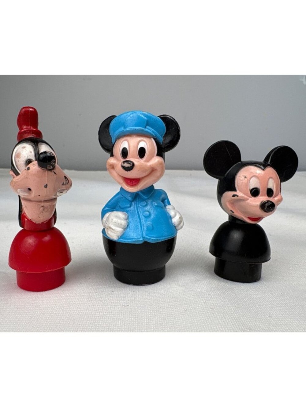 Fisher Price Little People Mickey Goofy Figurines Disney Vintage 3" Characters S